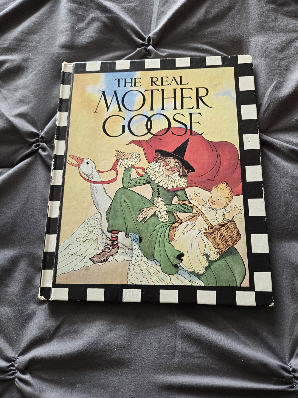 The Real Mother Goose Vintage Hardcover Nursery Rhymes Book
